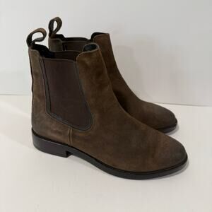 Thursday Boot Co Women's Boots Everyday Chelsea Pull On Brown Leather Suede 5.5